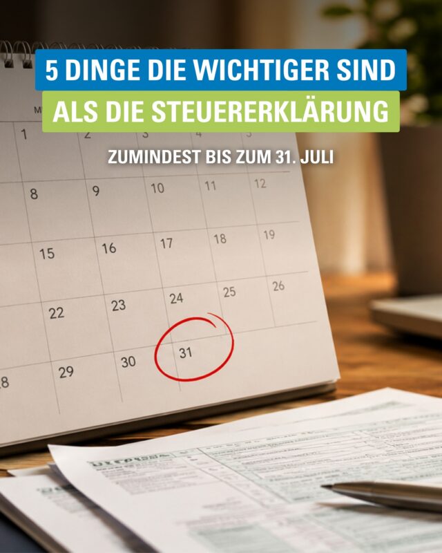 Der 31. Juli rückt näher! Hast Du Deine Steuererklärung für 2025 schon erledigt? ⏳

Mit etwas Vorbereitung geht vieles schneller als gedacht. Und wenn Du einen Steuerberater beauftragst, verlängert sich die Abgabefrist in der Regel sogar bis Anfang 2027.

Also: Nicht länger aufschieben – jetzt ist der perfekte Zeitpunkt, das Thema von Deiner To-do-Liste zu streichen. ✅

#Steuererklärung #Bergedorf #MeinBergedorf #Finanztipps #Steuer2025