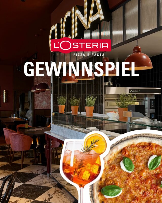 🍕 Eröffnungs-Gewinnspiel 🍹
Zur Eröffnung unseres neuen Inserenten, der @losteriadelnord in Bergedorf am 19. Juni 2026 verlosen wir 2x einen Gutschein für 2 Pizzen und 2 Aperitifs! ✨

Die offizielle Eröffnung steht bevor und wir möchten diesen Anlass gemeinsam mit Euch feiern. Gewinnt einen genussvollen Besuch bei L’Osteria und lasst Euch die leckeren Pizzen und einen Aperitif schmecken. 🍕🥂

So funktioniert’s: 1️⃣ Liked unseren Beitrag! 👍 2️⃣ Folgt dem @‌mein.bergedorf.de und dem @‌losteriadelnord Instagram-/Facebook-Account ✅ 3️⃣ Kommentiert, mit wem Ihr Euren Besuch bei L’Osteria genießen möchtet? 🍕❤️

🗓️ Teilnahmeschluss: Donnerstag 25.06.2026 – 23:59 Uhr 📢 Gewinnerbekanntgabe: 26.06.2026 ab 09:00 per Direktnachricht

ℹ️ Die Teilnahmebedingungen findet Ihr unter: www.mein-bergedorf.de/tnb Wir wünschen Euch viel Glück und freuen uns auf die Eröffnung von L’Osteria!
. . ⚠️ Hinweis: Dieses Gewinnspiel steht in keiner Verbindung zu Meta und wird in keiner Weise von Meta gesponsert, unterstützt oder organisiert.