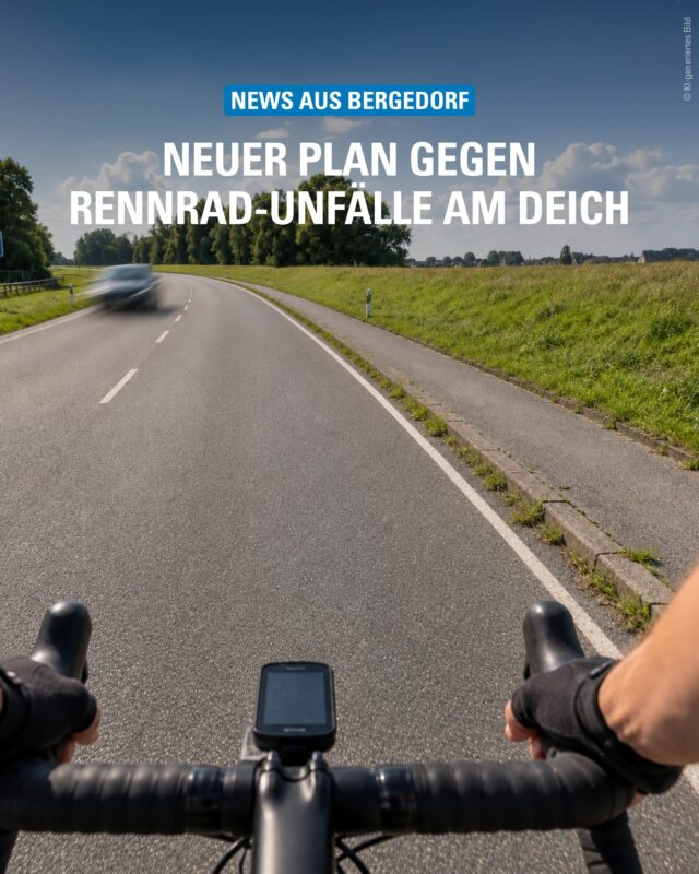 Mehr Sicherheit am Hauptdeich: Nach zahlreichen schweren Rennrad-Unfällen soll ein neuer Verkehrsversuch mit Rüttelstreifen, Piktogrammen und Warnhinweisen für mehr Aufmerksamkeit sorgen. 🚴

Was hältst Du von dem Plan?

#Bergedorf #VierUndMarschlande #HamburgBergedorf #Rennrad #HamburgNews