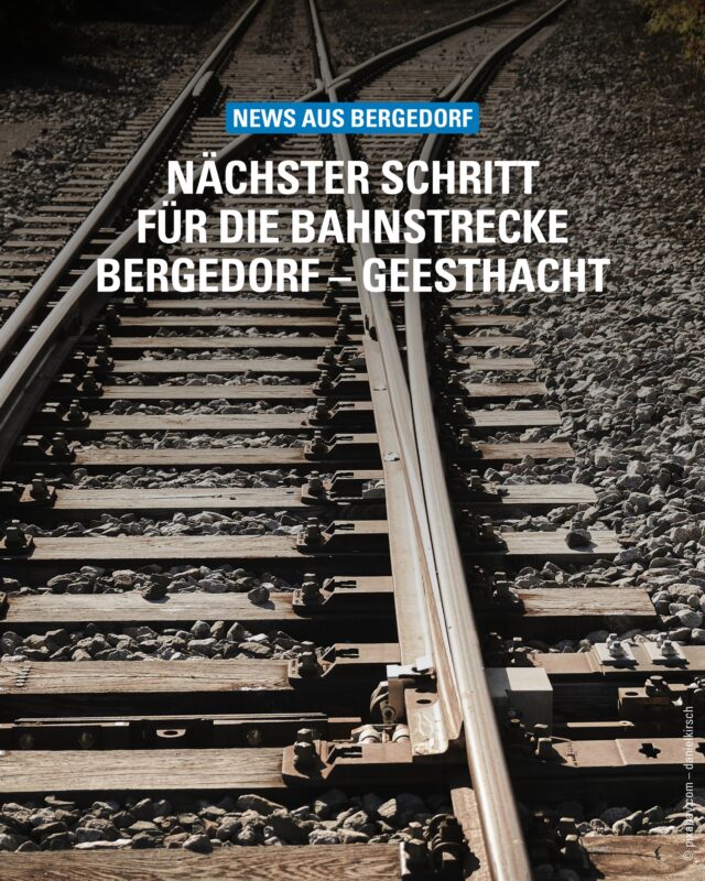 🚆 Mit der Bahn von Bergedorf nach Geesthacht? Die Pläne kommen voran: Hamburg und Schleswig-Holstein haben den Weg für die nächste Planungsphase vereinbart.

Ziel ist eine Regionalbahn im 20-Minuten-Takt. Wann die ersten Züge fahren, steht noch nicht fest. 🛤️

#Bergedorf #Geesthacht #MeinBergedorf #Bahnverkehr #Mobilität