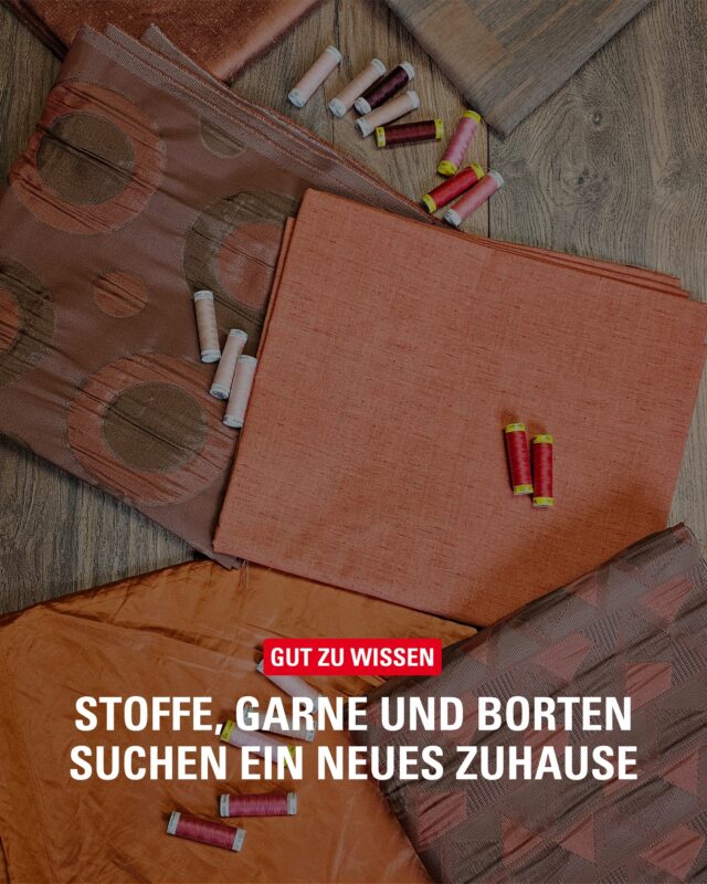 Stoffe, Garne und Borten suchen ein neues Zuhause!

Unser Inserent @ansichtssache_bergedorf löst seine Werkstatt auf und verkauft eine große Auswahl an Materialien:

✂️ Dekostoffe
🪡 Seide, Leinen, Baumwolle und Viskose
🌈 Nähgarn in vielen Farben
✨ Borten aus Spitze sowie mit Pailletten und Federn

Ideal zum Nähen, Basteln, Upcyceln und für kreative Projekte. Schaut vorbei und entdeckt besondere Materialien, bevor alles weg ist! 😊

#Bergedorf #Werkstattauflösung #Stoffliebe #UpcyclingIdeen #Ansichtssache