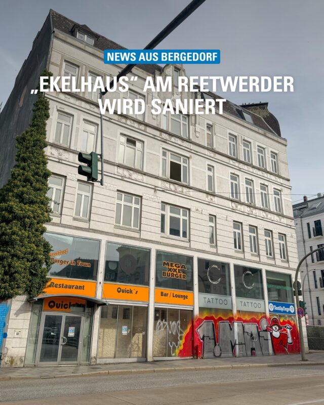 Nach Jahren des Leerstands tut sich etwas am Reetwerder: Das als „Ekelhaus“ bekannte Gebäude an der Ecke zur Alten Holstenstraße wird saniert. 🏗️

Ein erster Schritt, damit in das markante Haus wieder Leben einziehen kann. Wir sind gespannt, wie es hier weitergeht! 👀

#MeinBergedorf #Bergedorf #Lohbrügge #Reetwerder #Hamburg
