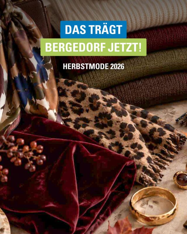 Braun trifft auf kräftiges Blau, Leo auf kuscheligen Strick und neue Trends auf alte Lieblingsstücke! 🍂

Der Herbst 2026 bringt frischen Wind in Deinen Kleiderschrank. Und das Beste: Viele der angesagten Looks kannst Du direkt in Bergedorf entdecken. 🛍️

Welcher Herbsttrend gefällt Dir am besten? 🍁

#herbstmode2026 #bergedorfshopping #herbsttrends #lokalshoppen #modetrends