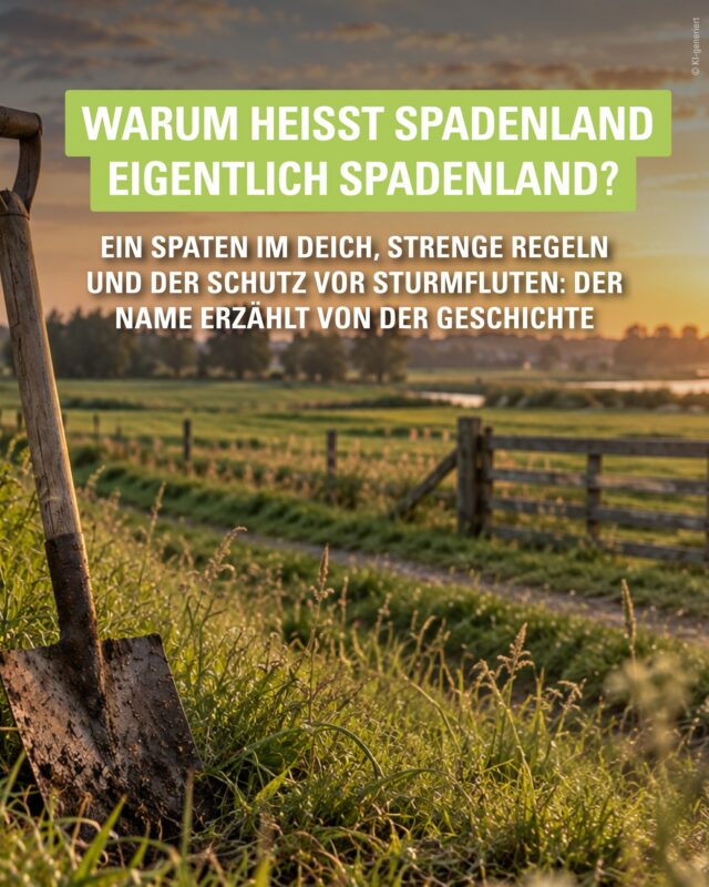 Warum heißt Spadenland eigentlich Spadenland? 👀

Der Name geht auf ein altes Deichrecht zurück: Wer Land am Deich besaß, musste auch für dessen Schutz sorgen. Ein Spaten spielte dabei sogar eine entscheidende Rolle bei der Übergabe von Land.

Das sogenannte Spadelandsrecht verlor im 19. Jahrhundert zunehmend an Bedeutung – der Name ist bis heute geblieben.

Die ganze Geschichte erfahrt Ihr im Post. 👆

#Spadenland #Bergedorf #VierUndMarschlande #Hamburg #MeinBergedorf